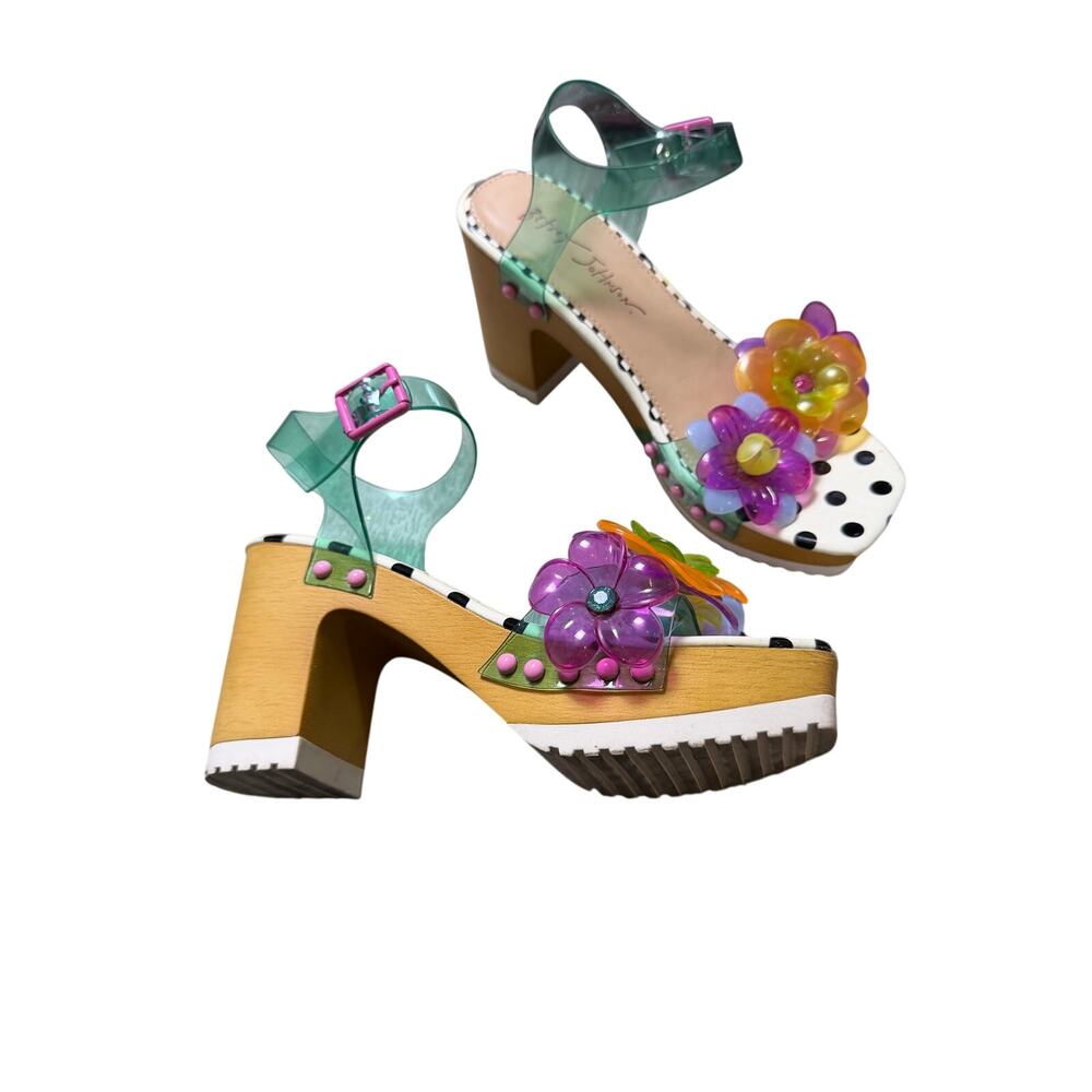 Betsey Johnson Floryn Flower-Embellished Platform Heeled Sandal - Picture 2 of 12